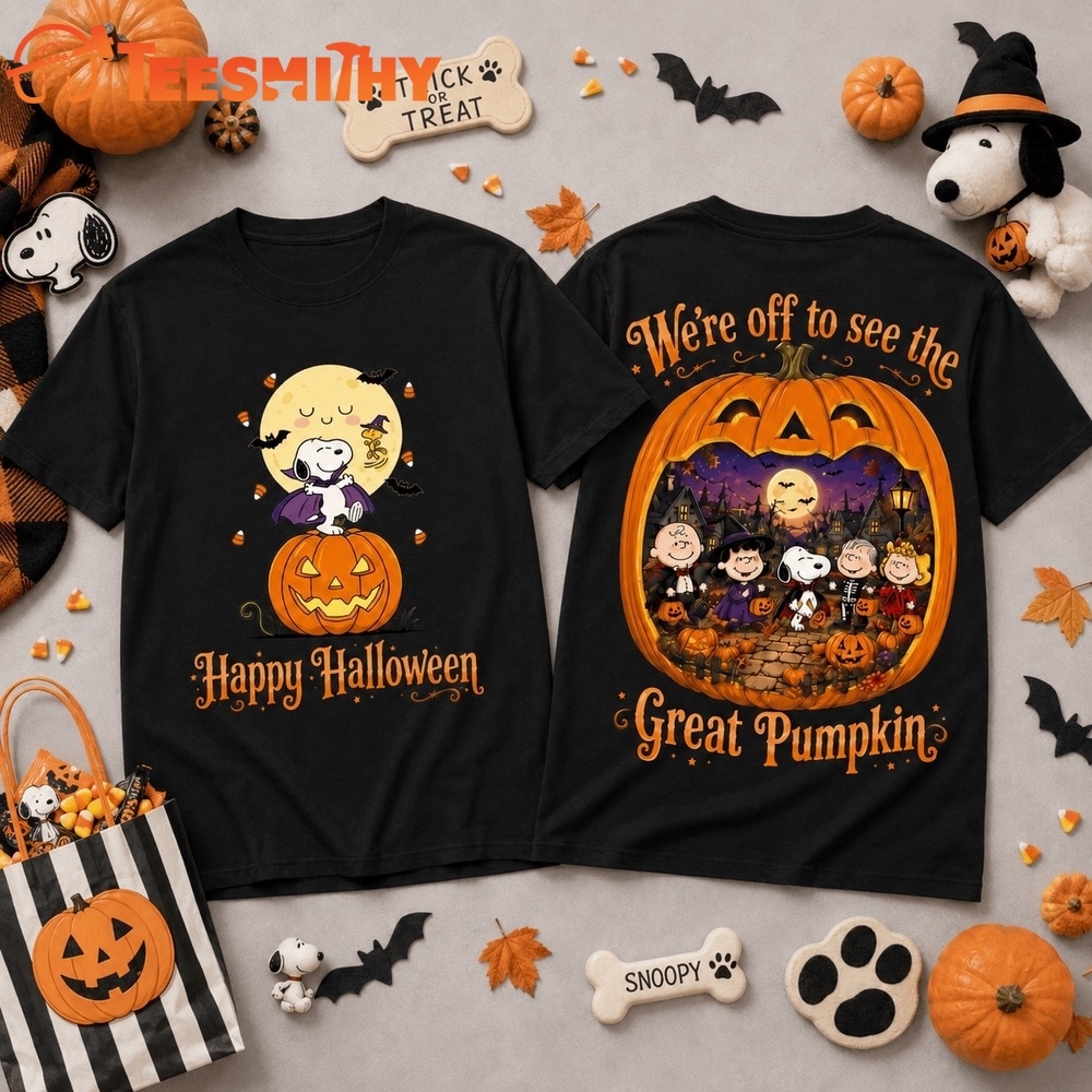 Snoopy & Friends Great Pumpkin Halloween 3D Shirt