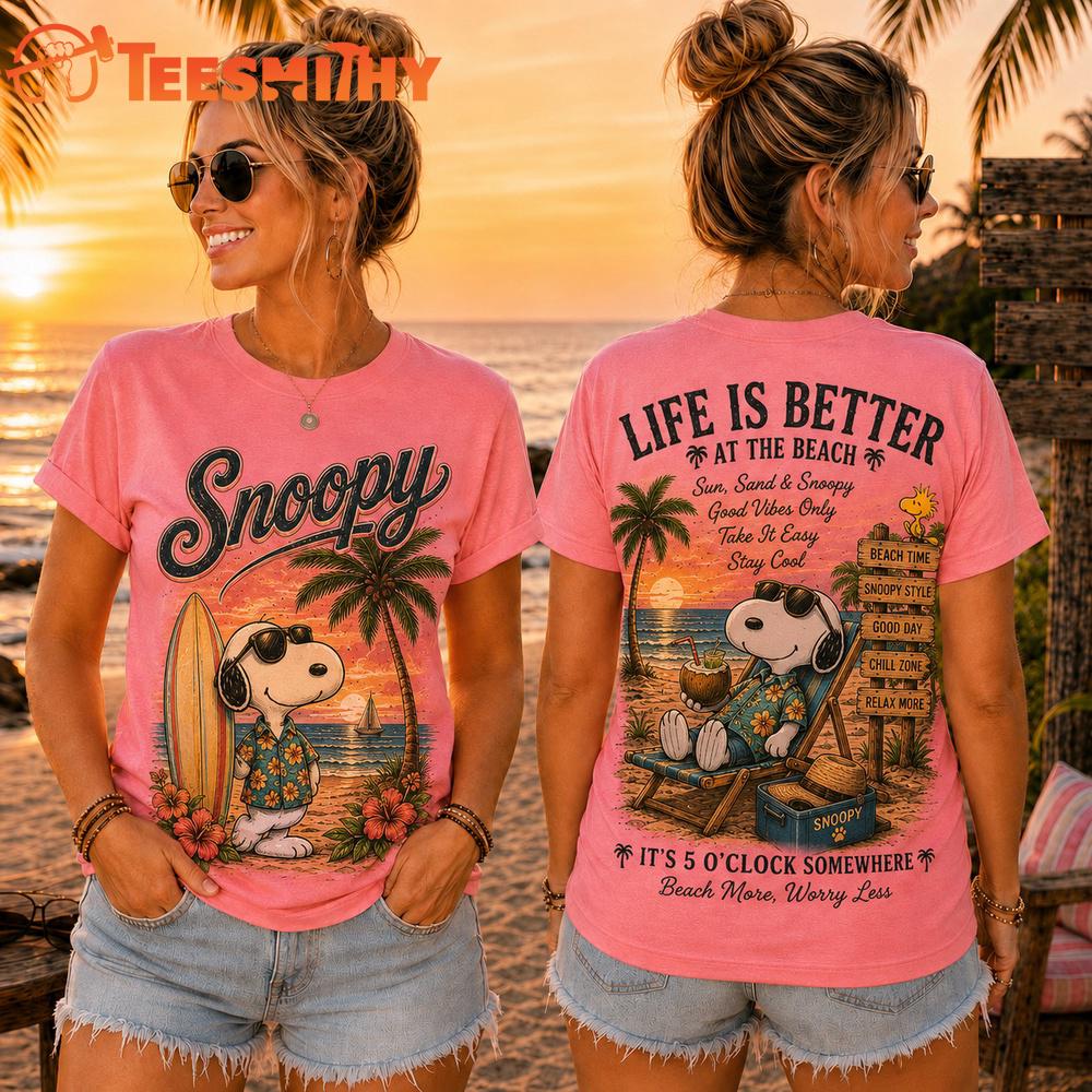 Snoopy Manilow Retro Sunset Music 3D T-Shirt
