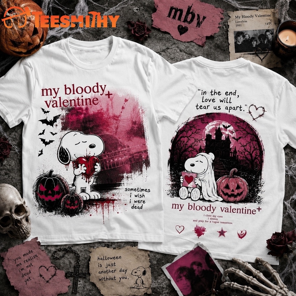 Snoopy My Bloody Valentine Love Will Tear Us Apart Halloween 3D Shirt