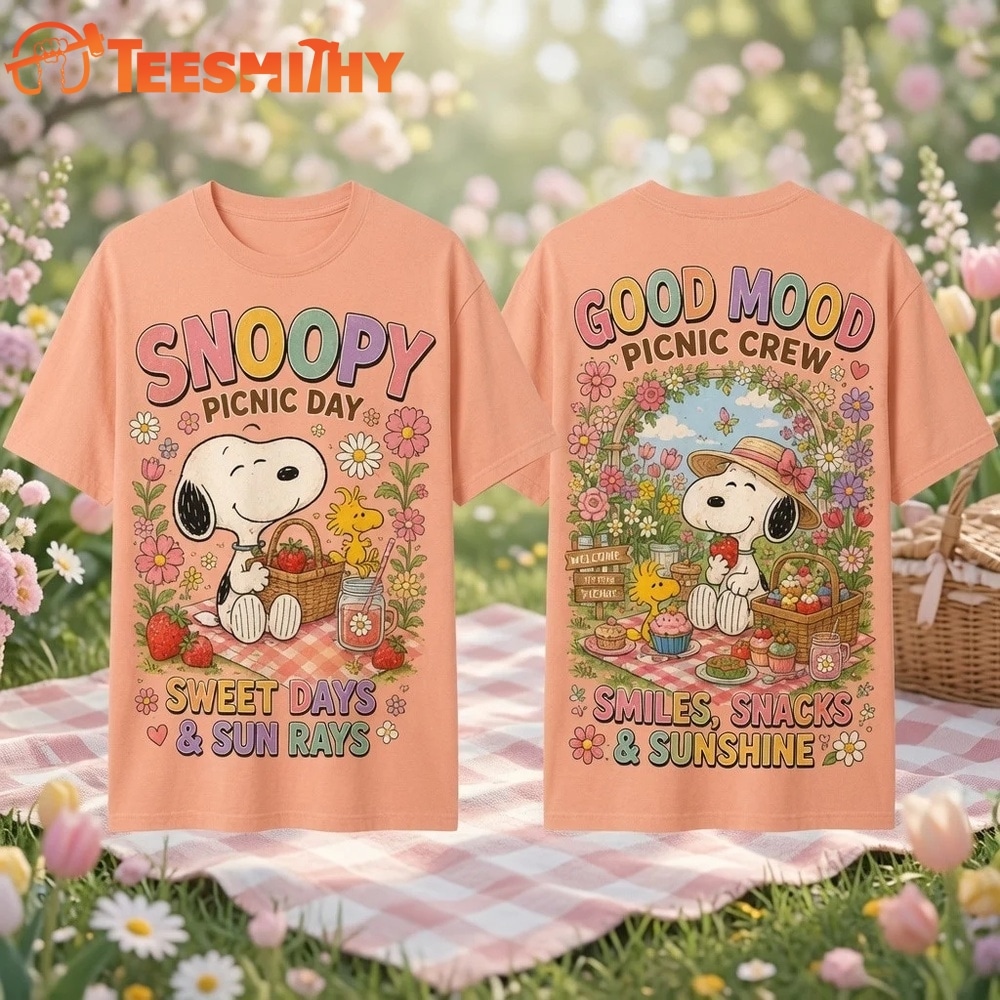 Snoopy Picnic Day, Good Mood Picnic Crew 3D Shirt