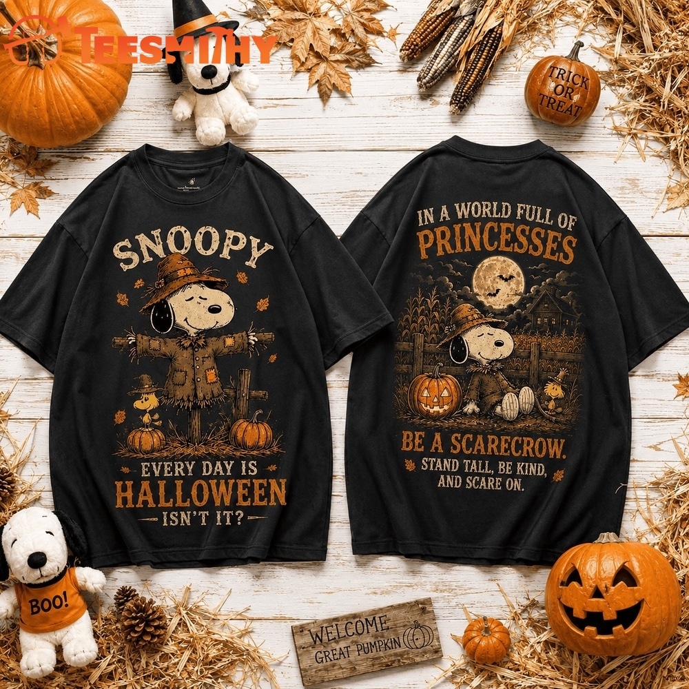 Snoopy Scarecrow Every Day Is Halloween T Shirt