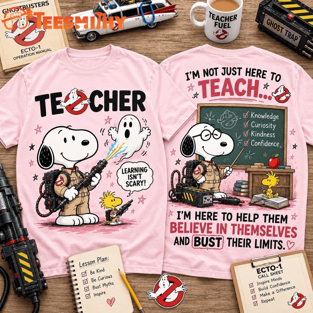 Snoopy Teacherbusters Learning Isn't Scary 3D Shirt