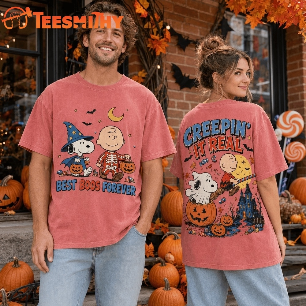 Snoopy x Charlie Brown Ghostly Pumpkin Patch Adventure 3D Shirt