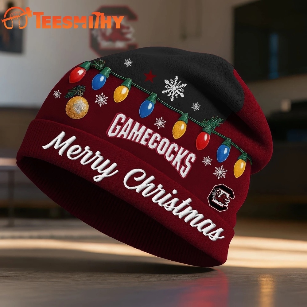 South Carolina Gamecocks NCAA Merry Christmas Beanie Hat