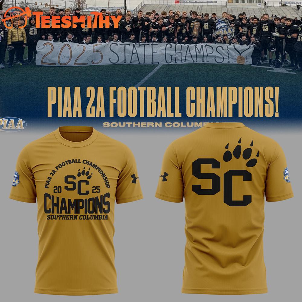 Southern Columbia Piaa 2A Football Champions 2025 New 3D Shirt
