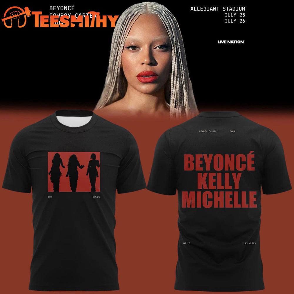 Special 2025 Beyonce Kelly Michelle Cowboy Carter Tour Las Vegas 2025 T Shirt