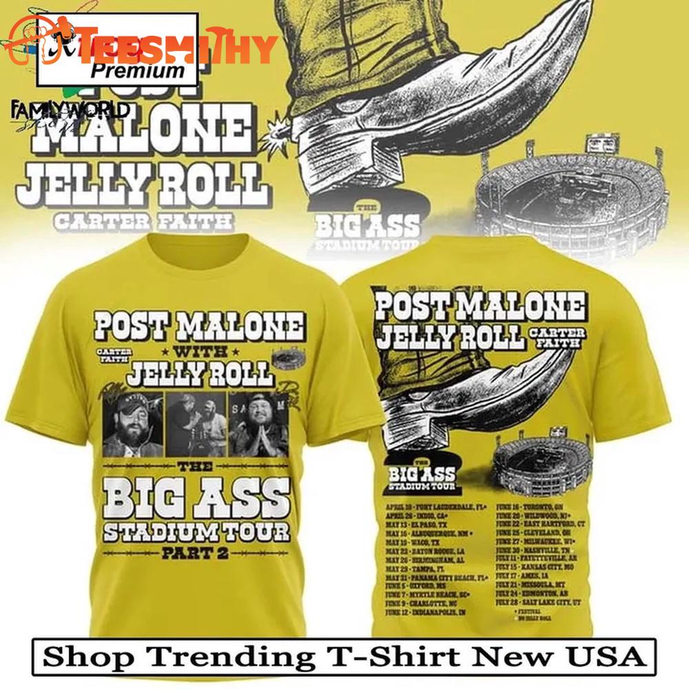 Special 2026 Post Malone x UConn Huskies Football T Shirt