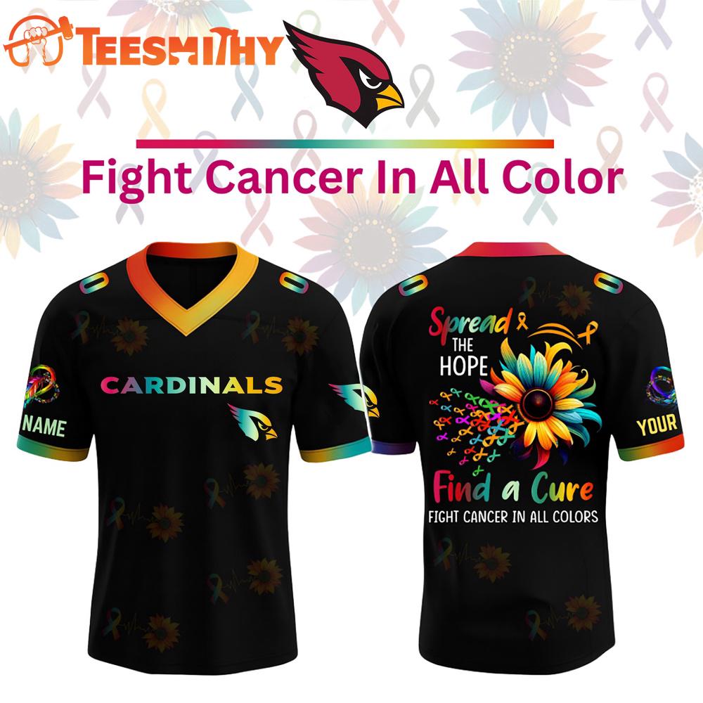 Special Edition 2025 Arizona Cardinals x Breast Cancer Awareness Month Color Custom Football Jersey