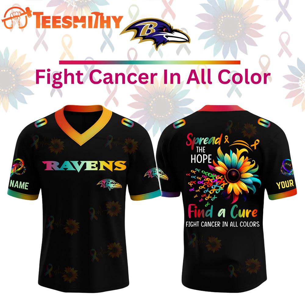 Special Edition 2025 Baltimore Ravens x Breast Cancer Awareness Month Full Color Football Jersey