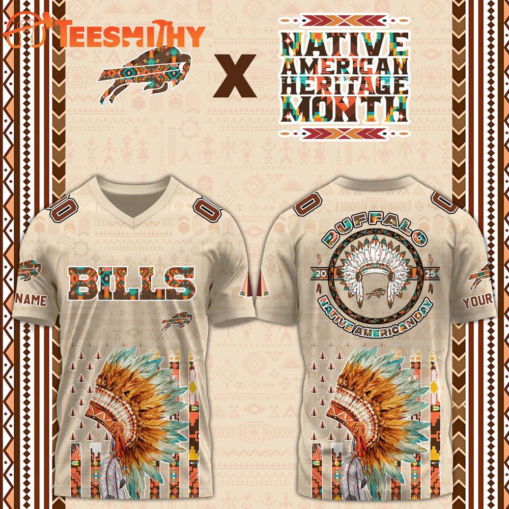 Special Edition 2025 Buffalo Bills × Native American Heritage Month Custom Football Jerey