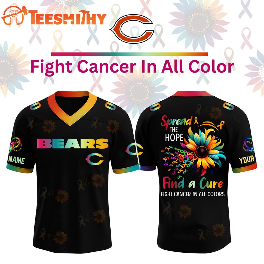 Special Edition 2025 Chicago Bears x Breast Cancer Awareness Month Color Custom Football Jersey