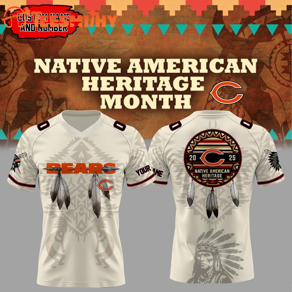 Special Edition 2025 Chicago Bears x Native American Heritage Month Custom Football Jersey