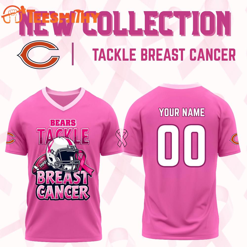 Special Edition 2025 Chicago Bears x Tackle Breast Cancer Custom Football Jersey