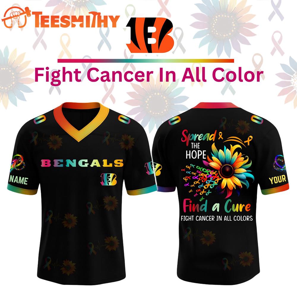 Special Edition 2025 Cincinnati Bengals x Breast Cancer Awareness Month Color Custom Football Jersey