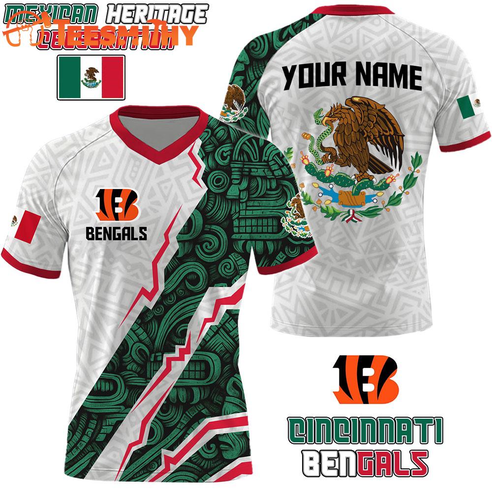 Special Edition 2025 Cincinnati Bengals x Mexican Heritage Celebration Custom Football Jersey