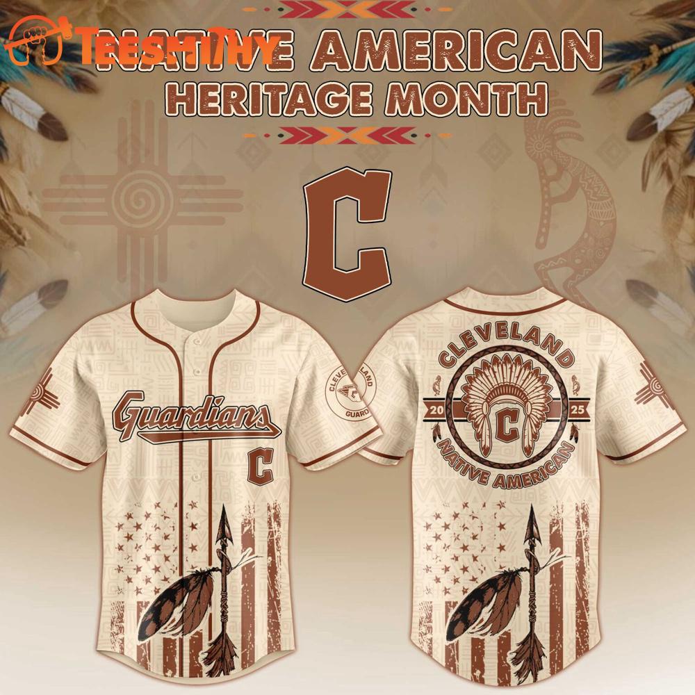 Special Edition 2025 Cleveland Guardians x Native American Custom Baseball Jersey