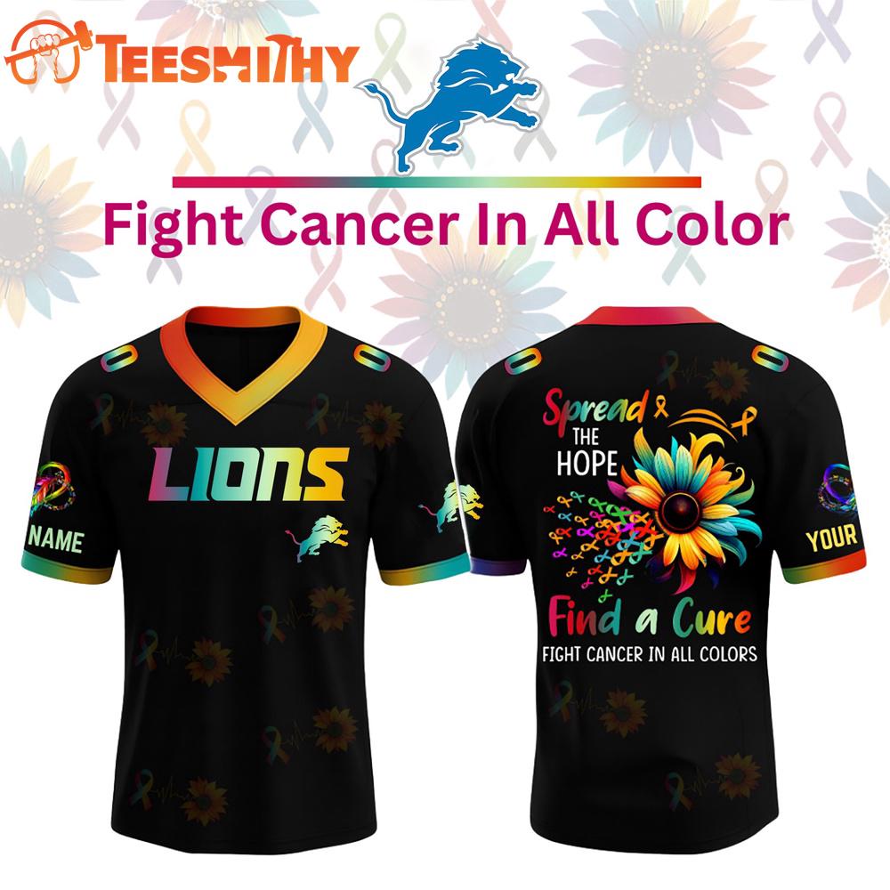 Special Edition 2025 Detroit Lions x Breast Cancer Awareness Month Color Custom Football Jersey