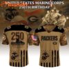 Special Edition 2025 Green Bay Packers x U.S.M.C 250th Birthday Custom Football Jersey