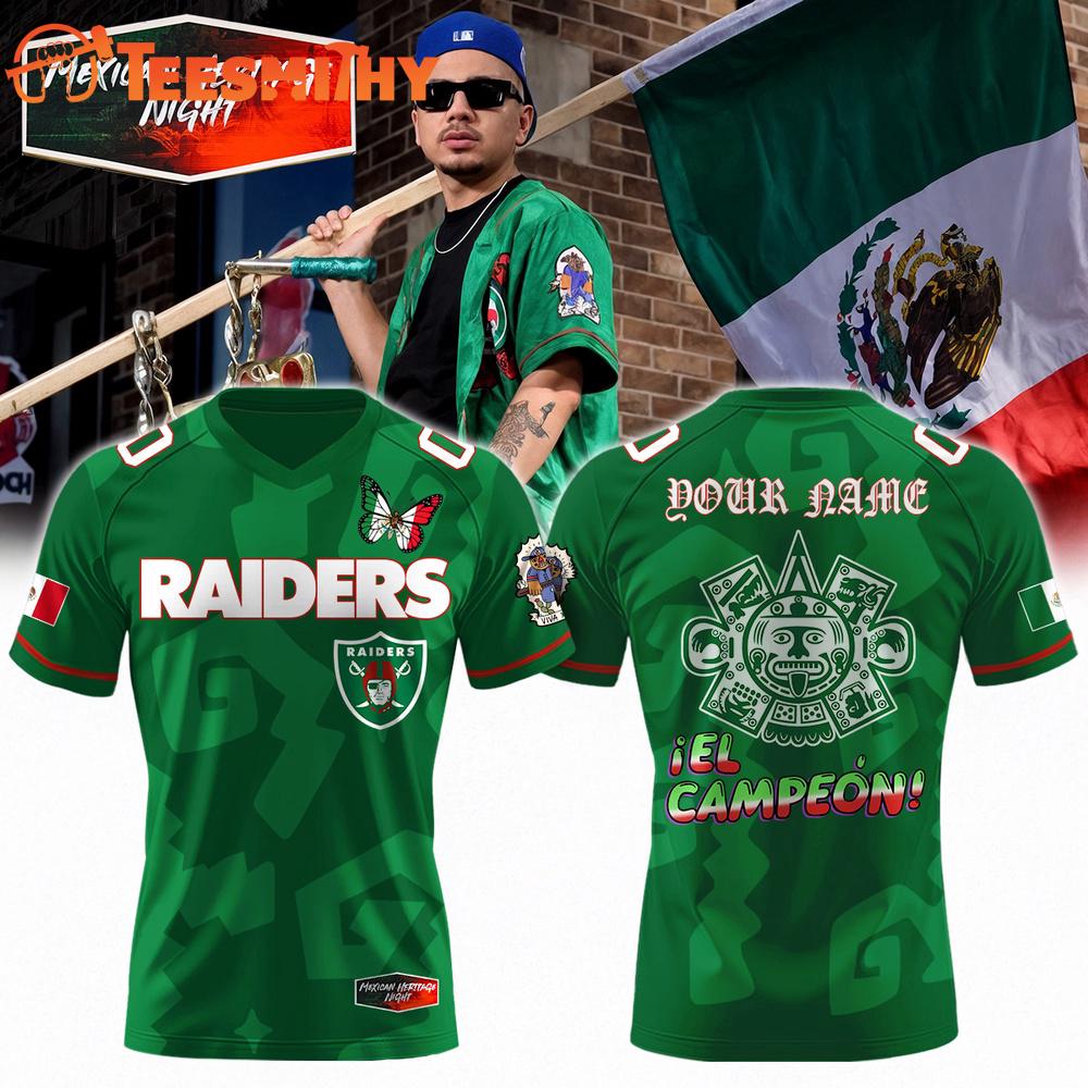 Special Edition 2025 Las Vegas Raiders x Mexican Heritage Celebration Custom Football Jersey