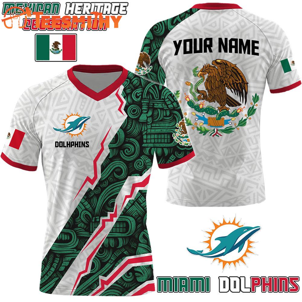 Special Edition 2025 Miami Dolphins x Mexican Heritage Celebration Custom Football Jersey