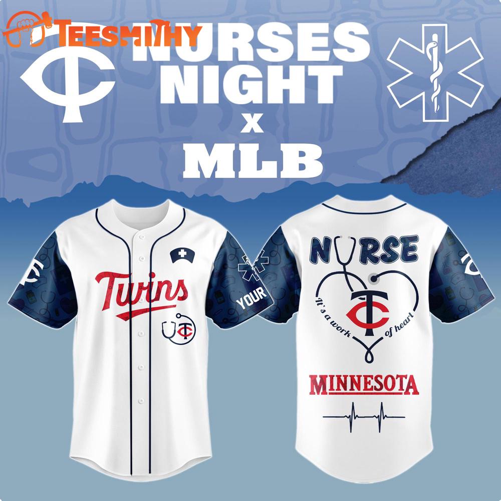 Special Edition 2025 Minnesota Twins x Nurses Night Custom Baseball Jersey
