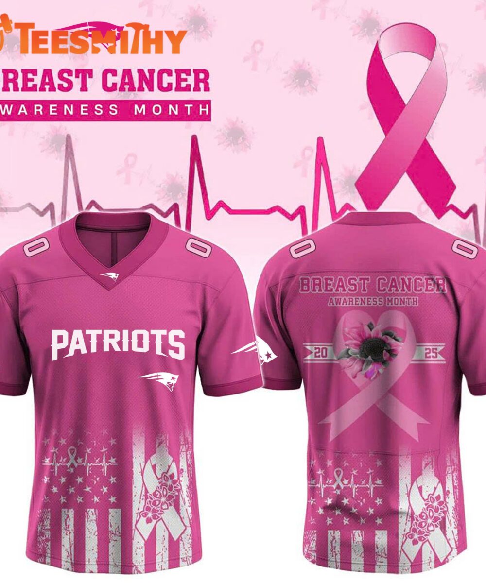 Special Edition 2025 New England Patriots x Breast Cancer Awareness Month Custom Football Jersey