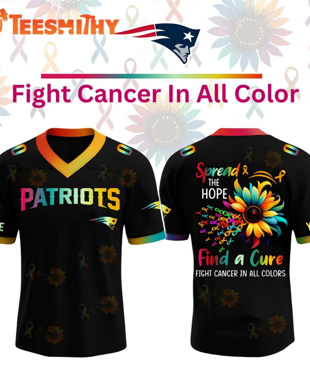 Special Edition 2025 New England Patriots x Breast Cancer Awareness Month Full Color Custom Football Jersey