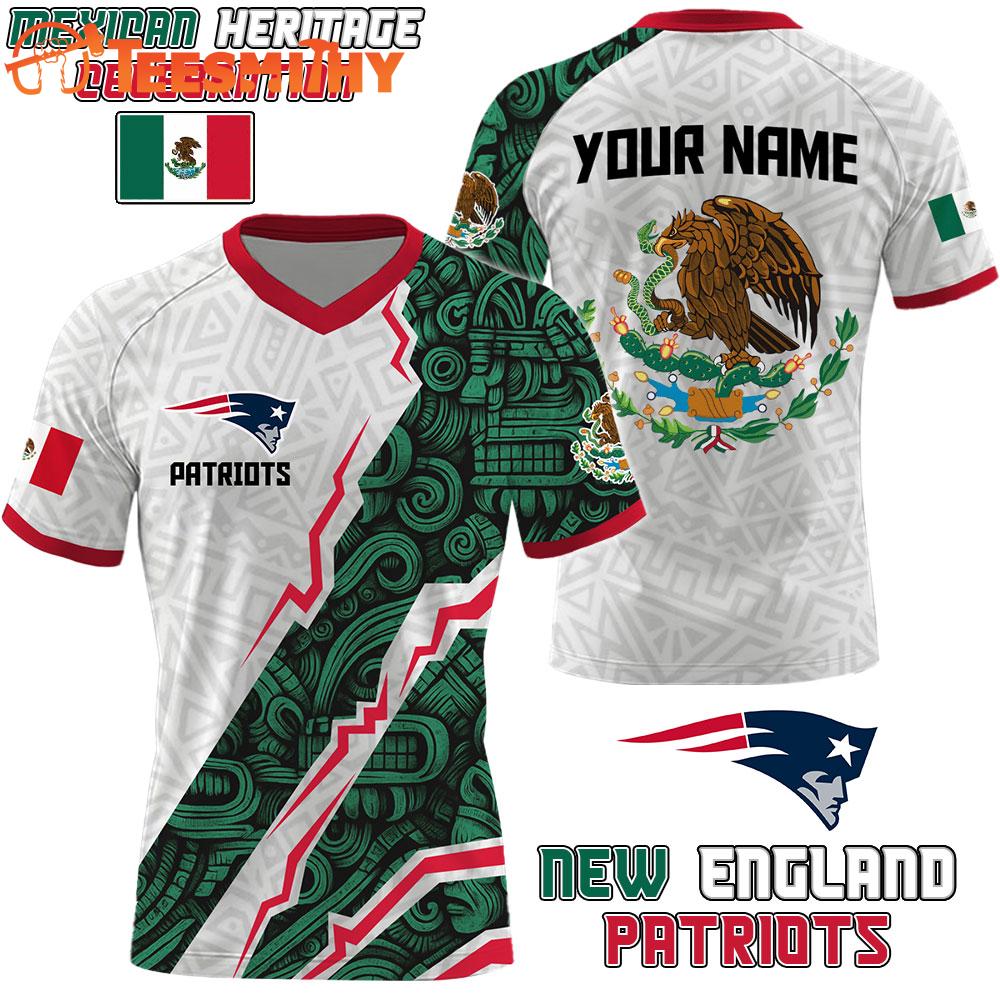 Special Edition 2025 New England Patriots x Mexican Heritage Celebration Custom Football Jersey