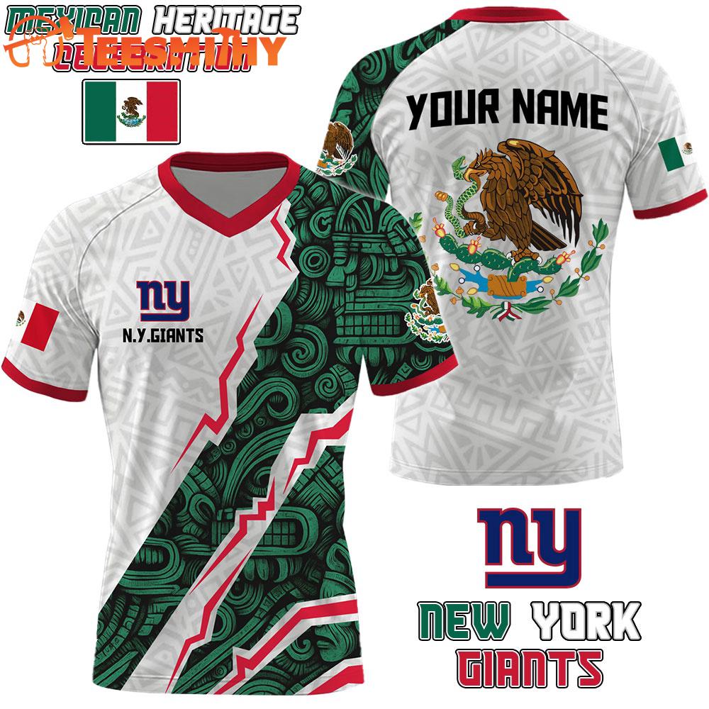 Special Edition 2025 New York Giants x Mexican Heritage Celebration Custom Football Jersey