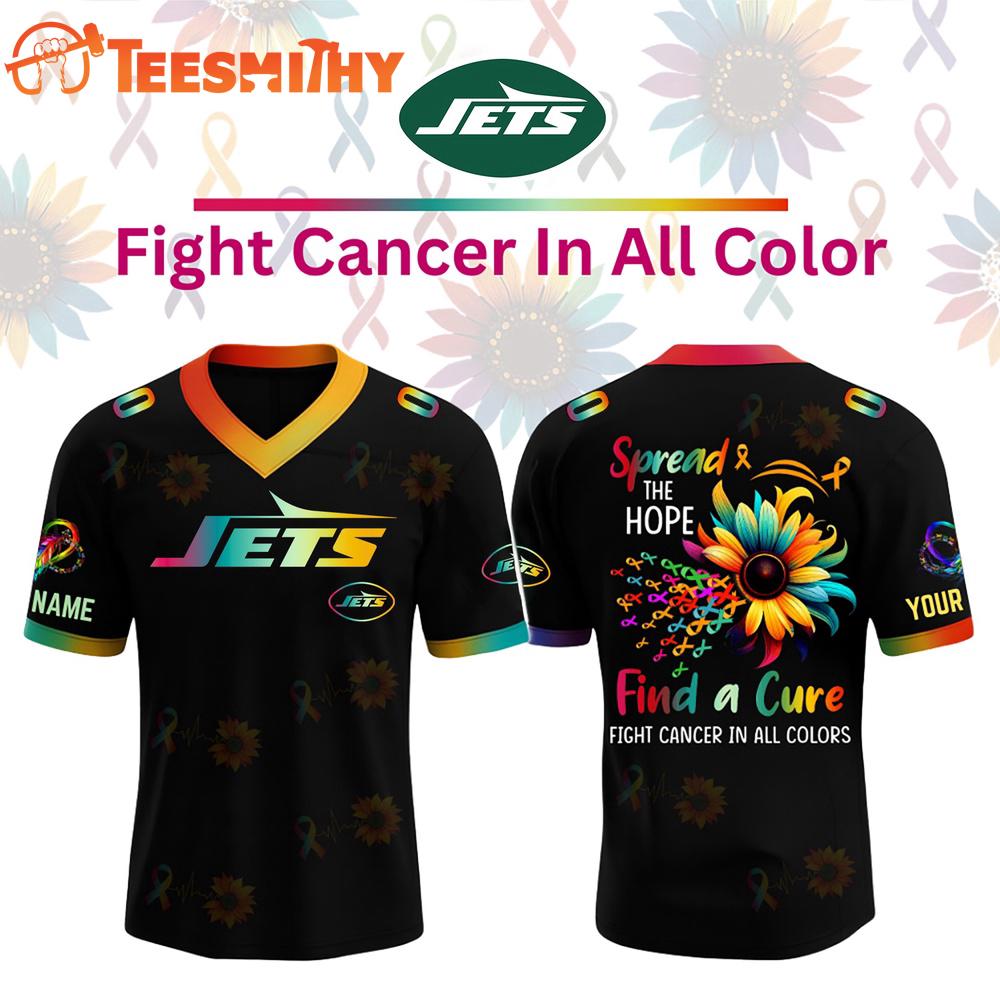 Special Edition 2025 New York Jets x Breast Cancer Awareness Month Color Custom Football Jersey