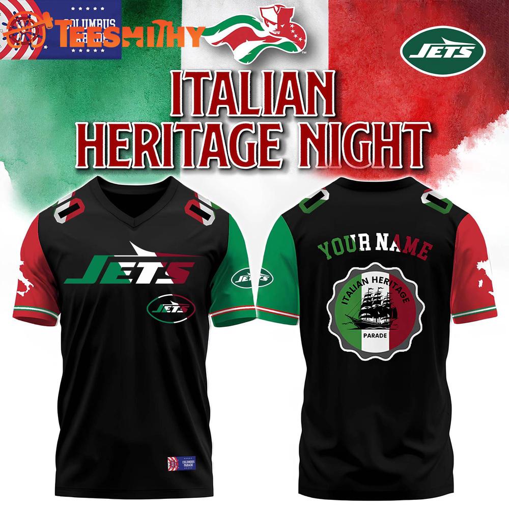 Special Edition 2025 New York Jets x Italian Heritage Night Columbus Parade Customize Football Jersey
