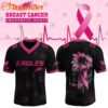 Special Edition 2025 Philadelphia Eagles Breast Cancer Awareness Month Black Flag  Custom Football Jersey