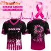 Special Edition 2025 Philadelphia Eagles Breast Cancer Awareness Month Black full color Football Jersey