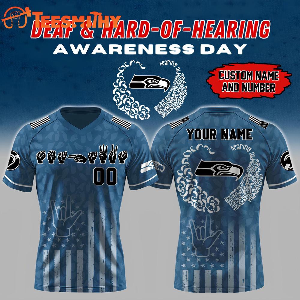 Special Edition 2025 Seattle Seahawks × Deaf & Hard-of-Hearing Awareness Day Custom Football Jersey