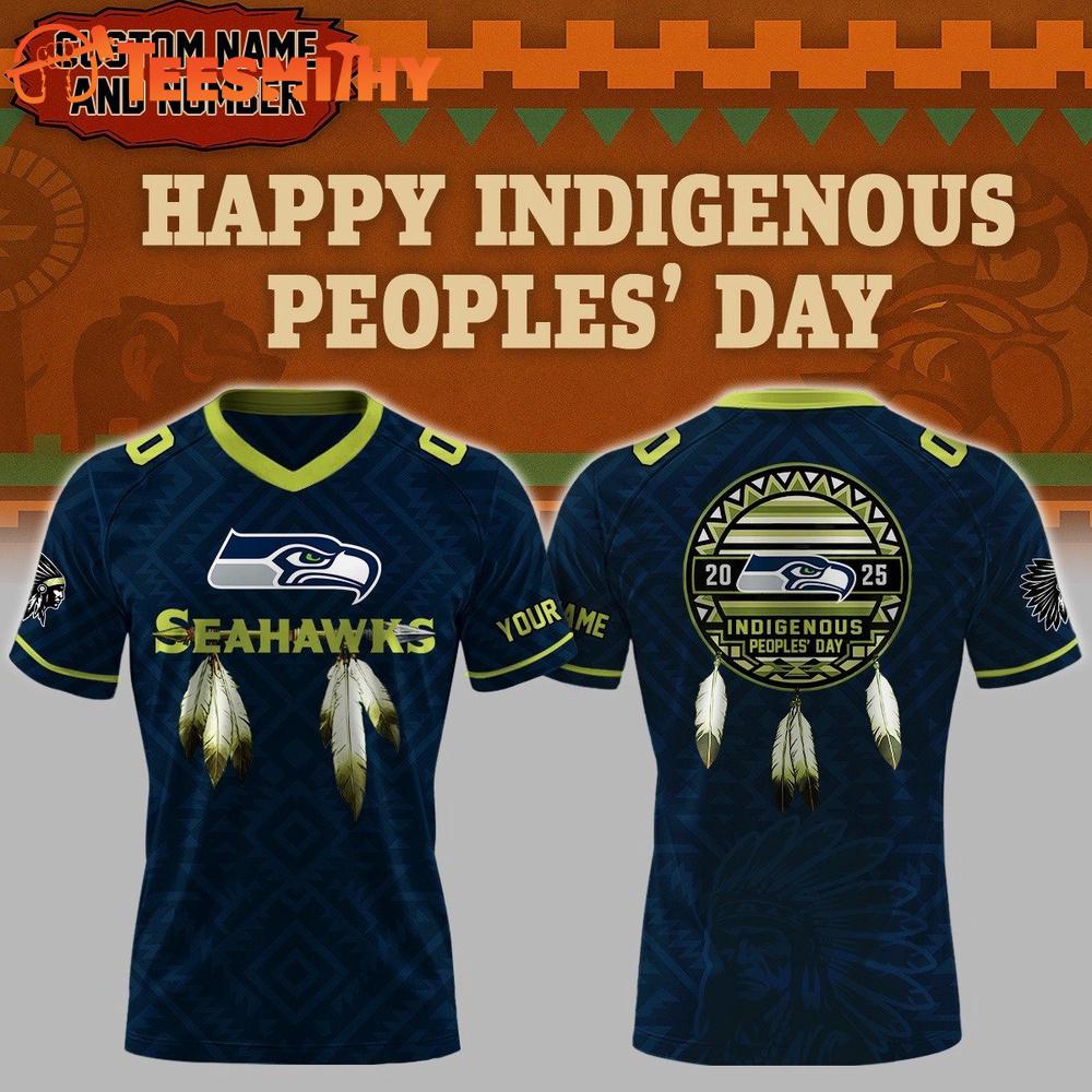 Special Edition 2025 Seattle Seahawks × Native American Heritage Month Custom Football Jersey