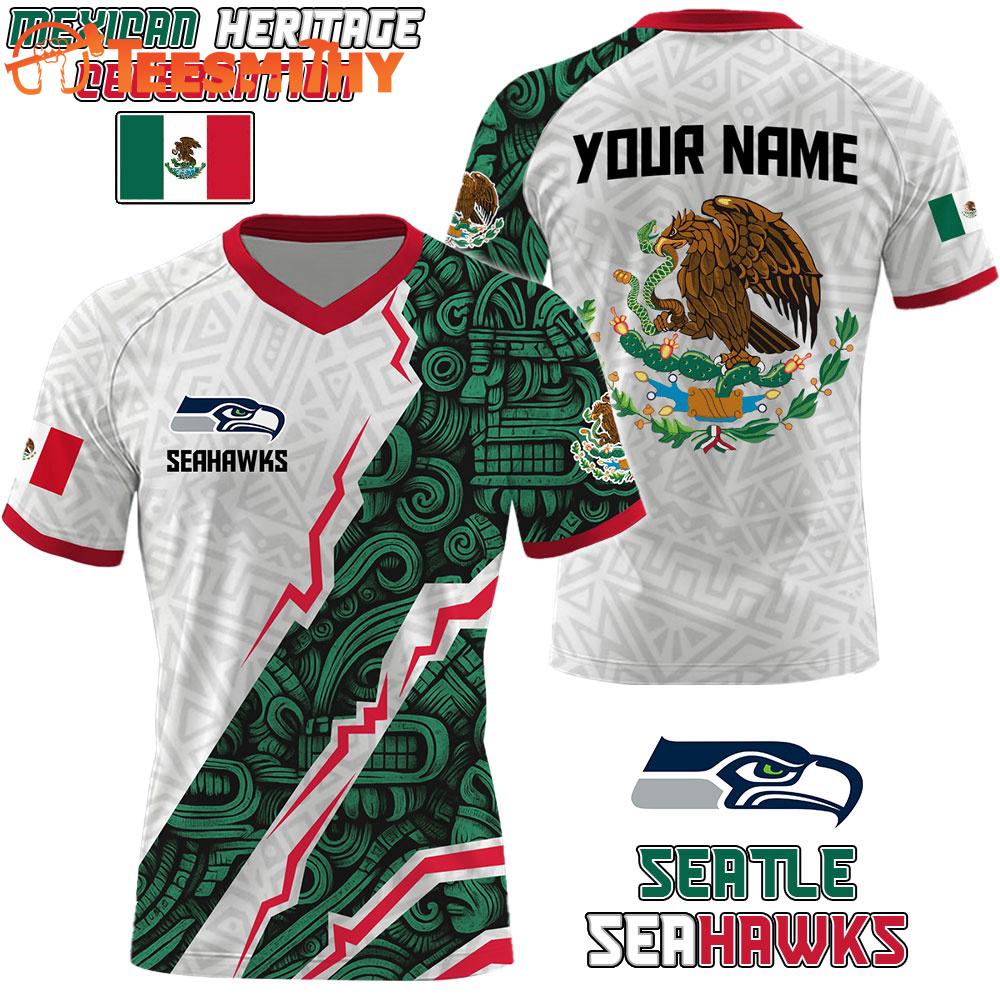 Special Edition 2025 Seattle Seahawks x Mexican Heritage Celebration Custom Football Jersey