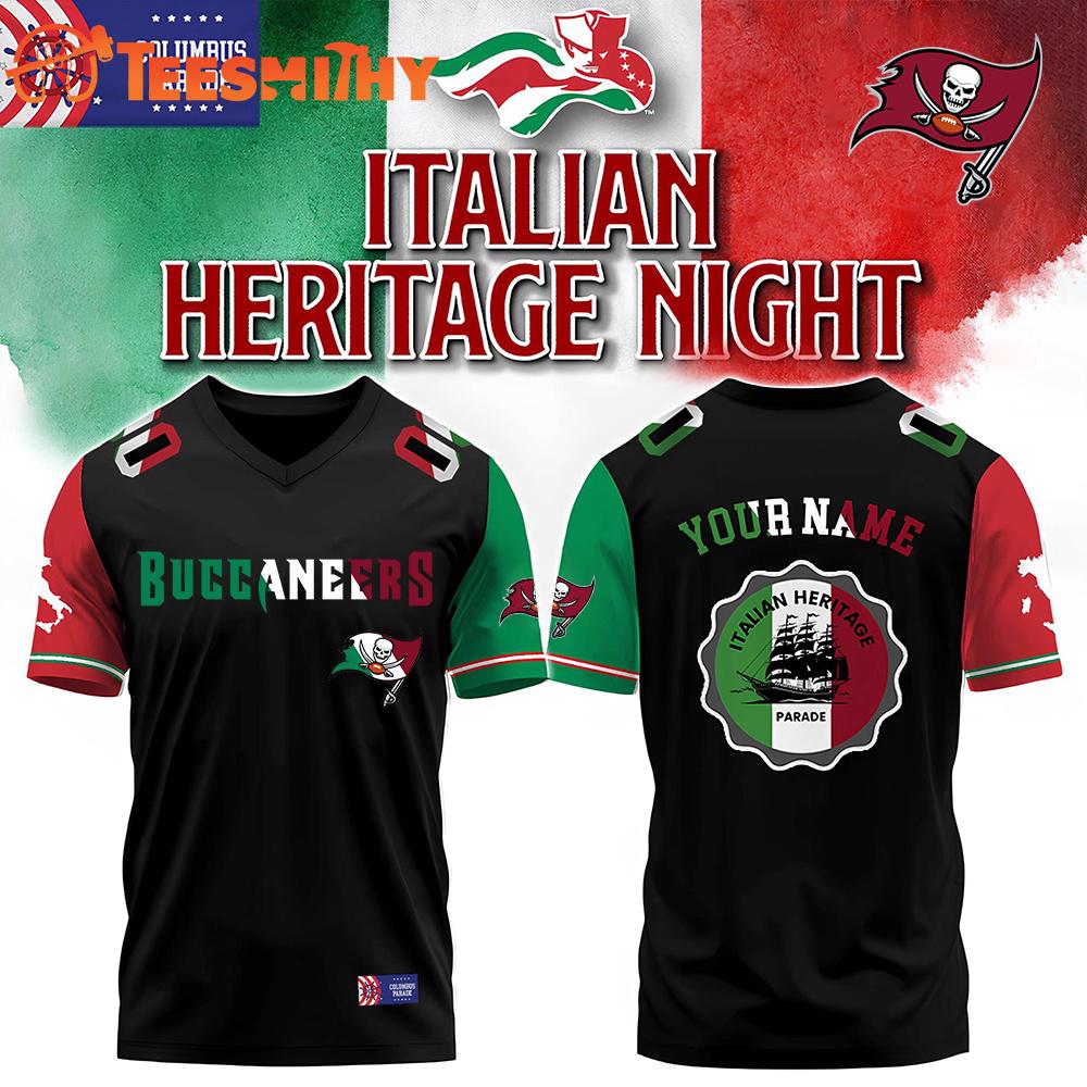 Special Edition 2025 Tampa Bay Buccaneers x Italian Heritage Night Columbus Parade Customize Football Jersey