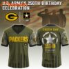 Special Edition 2025 U.S ARMY 250TH Birthday x Green Bay Packers Football Jersey