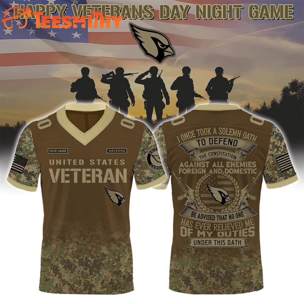 Special Edition Arizona Cardinals x Salute To Veterans Custom Football Jersey