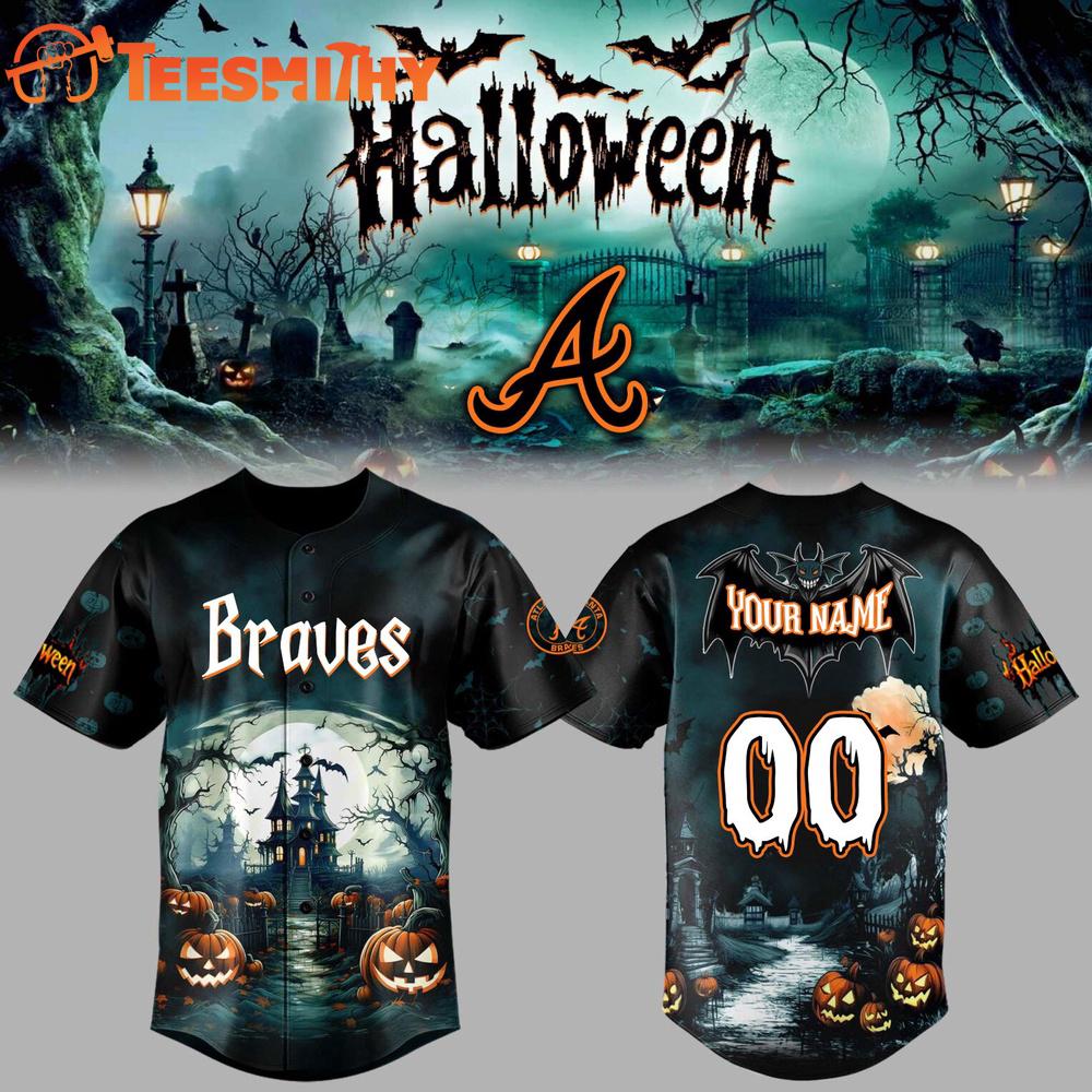 Special Edition Atlanta Braves x Halloween Spooky Baseball Jersey