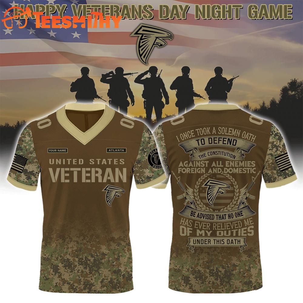Special Edition Atlanta Falcons x Salute To Veterans Custom Football Jersey