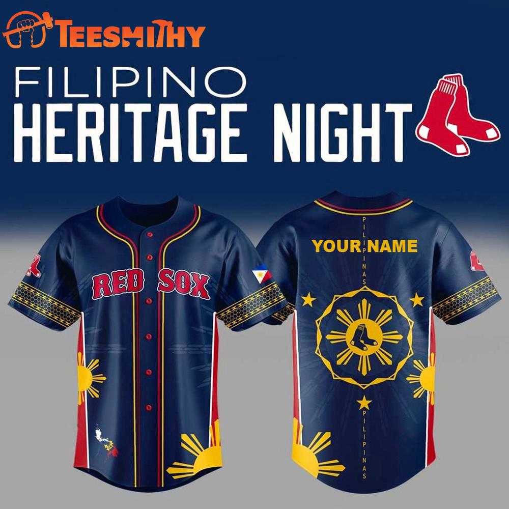 Special Edition Boston Red Sox x Filipino Heritage Night Baseball Jersey