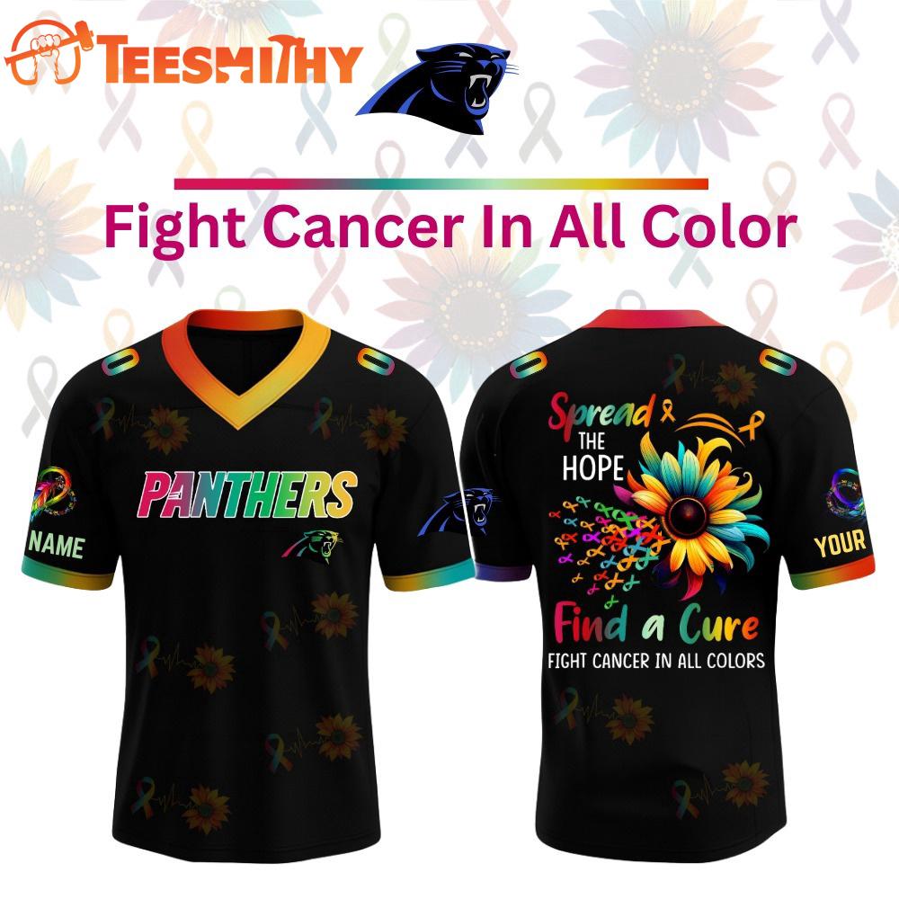 Special Edition Carolina Panthers x Fight Cancer In All Color Custom Football Jersey