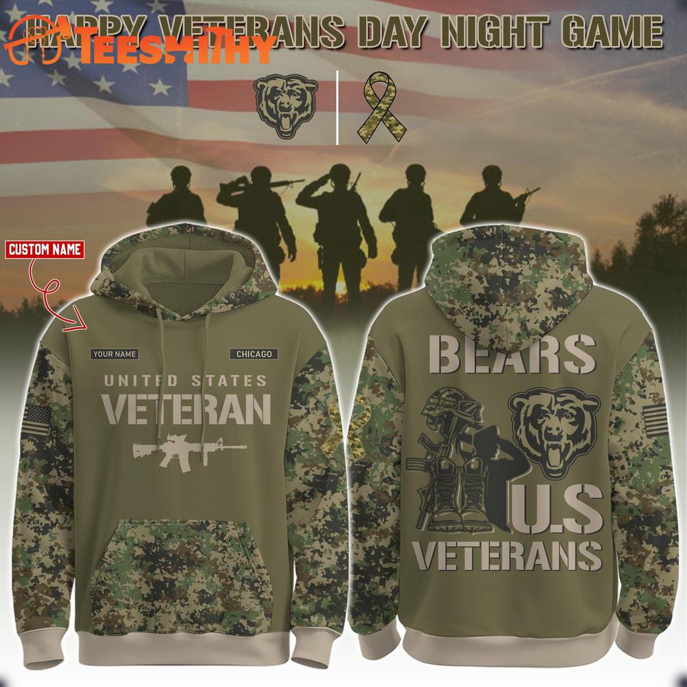 Special Edition Chicago Bears x Salute To Veterans Custom Hoodie Shirt