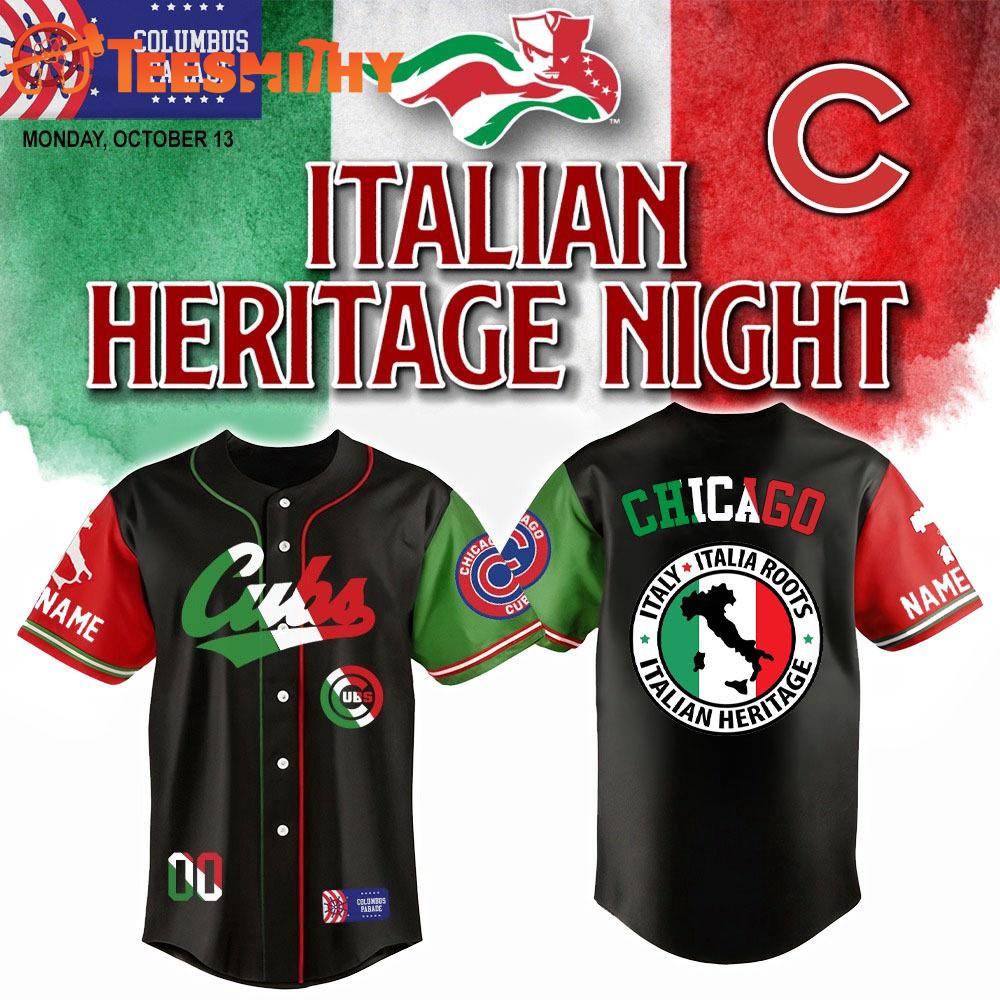 Special Edition Chicago Cubs x Italian Heritage Night Custom Baseball Jersey