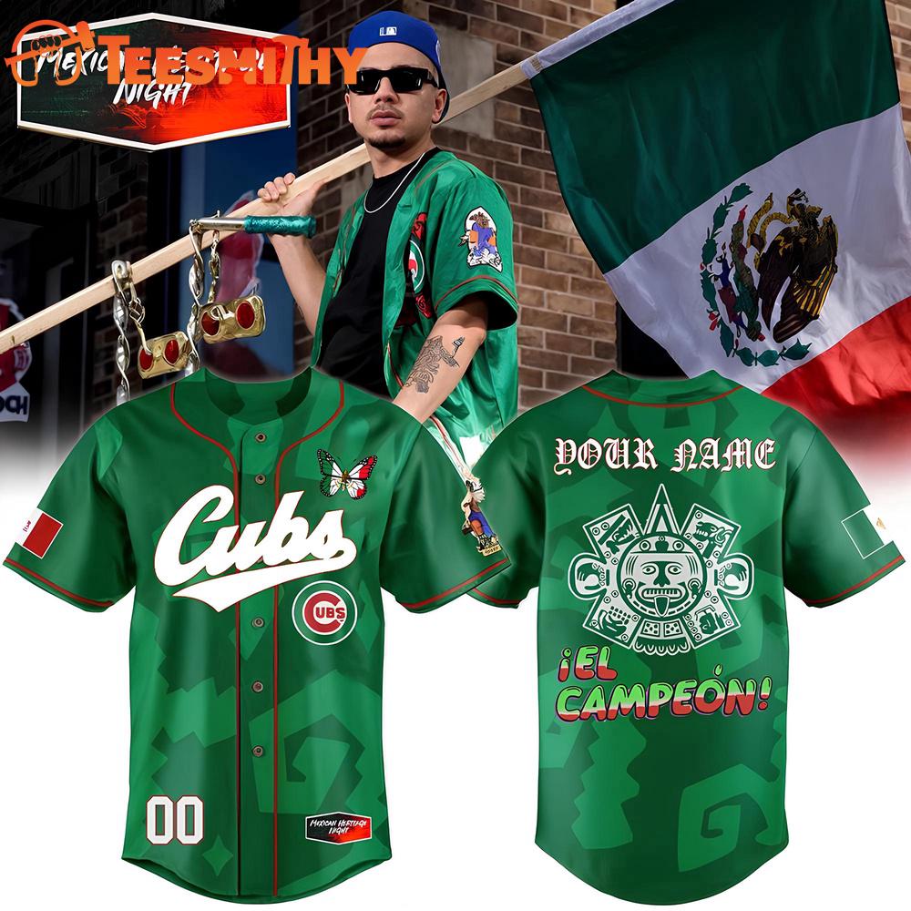 Special Edition Chicago Cubs x Mexican Heritage Night Mexican Heritage Celebration Custom Baseball Jersey