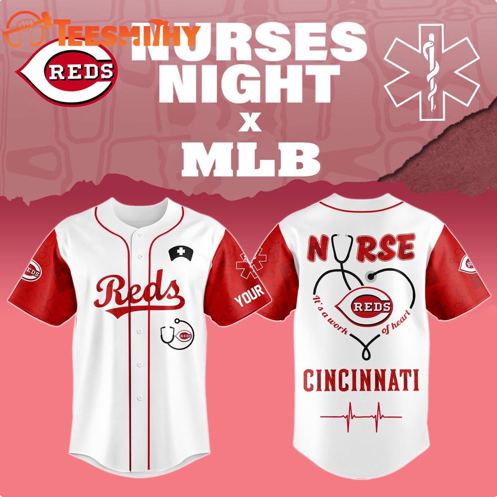 Special Edition Cincinnati Reds x Nurses Night Custom Baseball Jersey