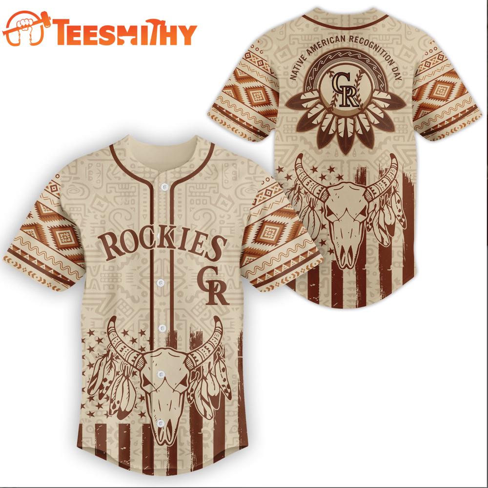 Special Edition Colorado Rockies x native American Custom Baseball Jersey