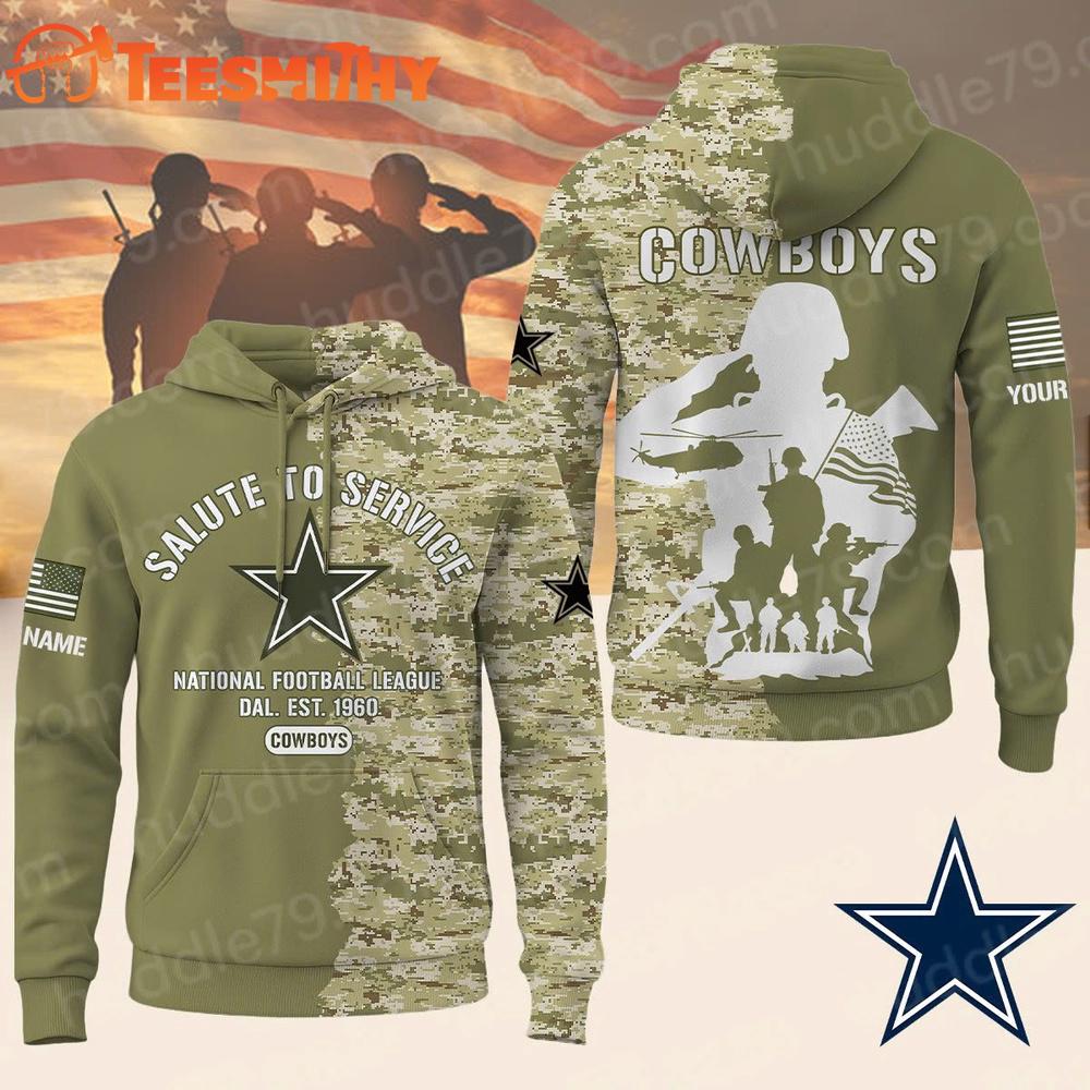 Special Edition Dallas Cowboys x Salute to Service Personalized  Hoodie Shirt