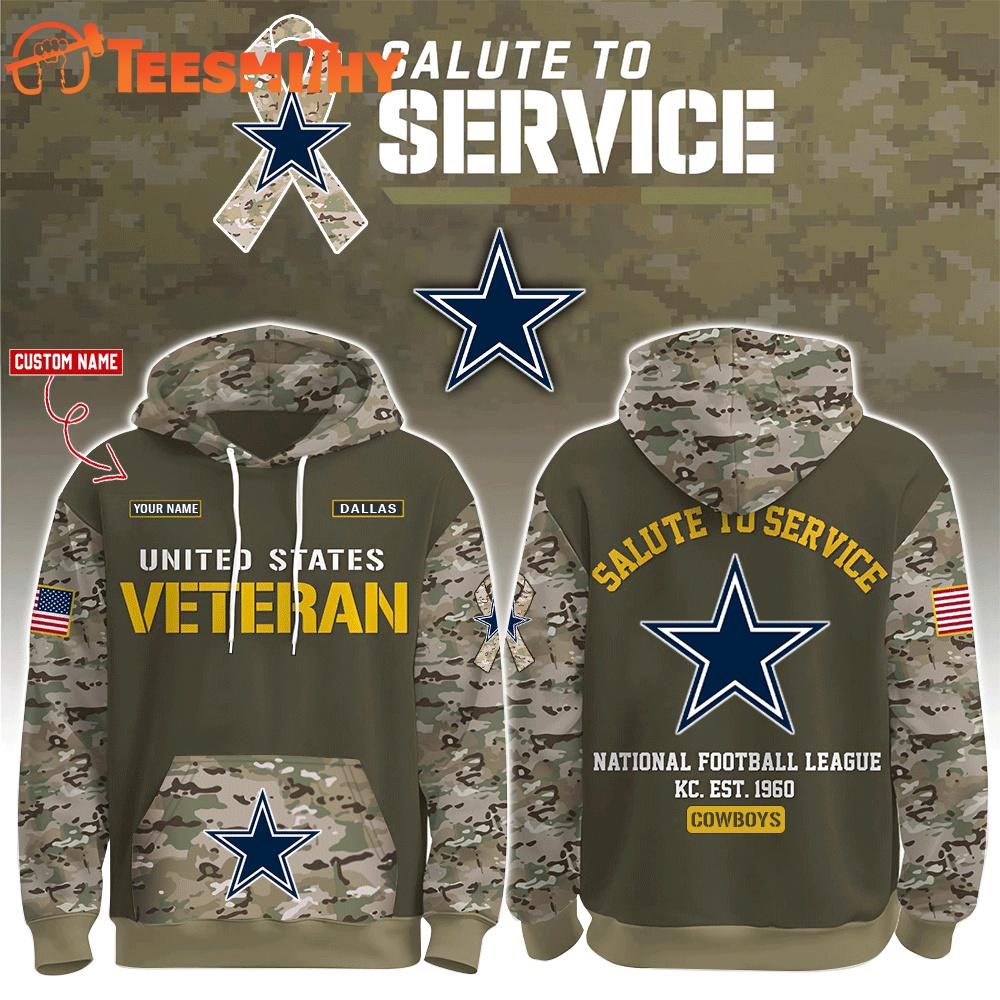 Special Edition Dallas Cowboys x Salute To Veterans Custom Hoodie Shirt